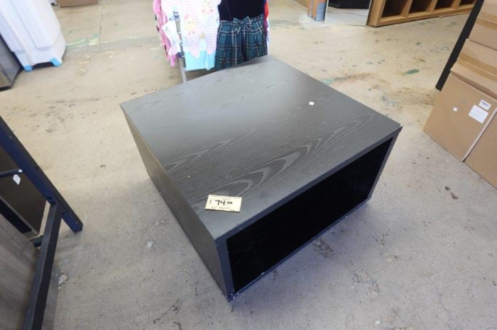 Convenience Concepts Black Cube Simple Coffee Table - Image 3