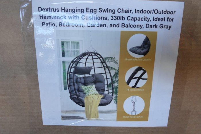 Dextrus Indoor / Outdoor Hanging Egg Swing Chair - Image 4