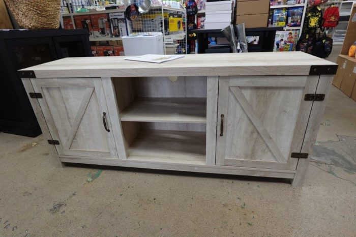 58" Walker Edison Barn Door TV Stand and Entertainment Center - Image 2