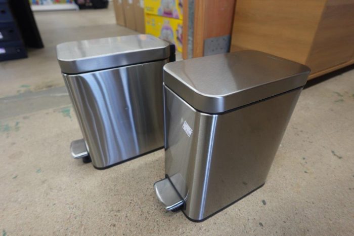 1.3 Gallon Stainless Steel Step On Bathroom Trash Can - Image 2