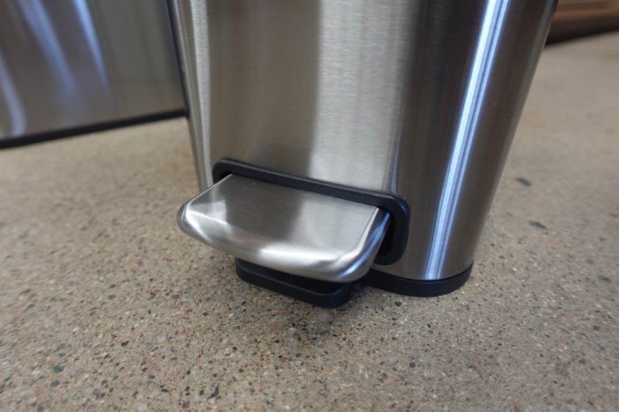 1.3 Gallon Stainless Steel Step On Bathroom Trash Can - Image 4