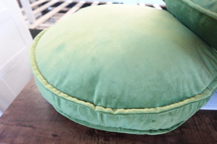 Large Round Green Pillow Cushion - Image 3