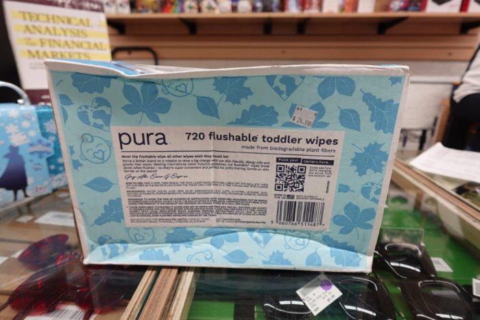 12Pk Pura Flushable Toddler / Baby Wipes - Image 4