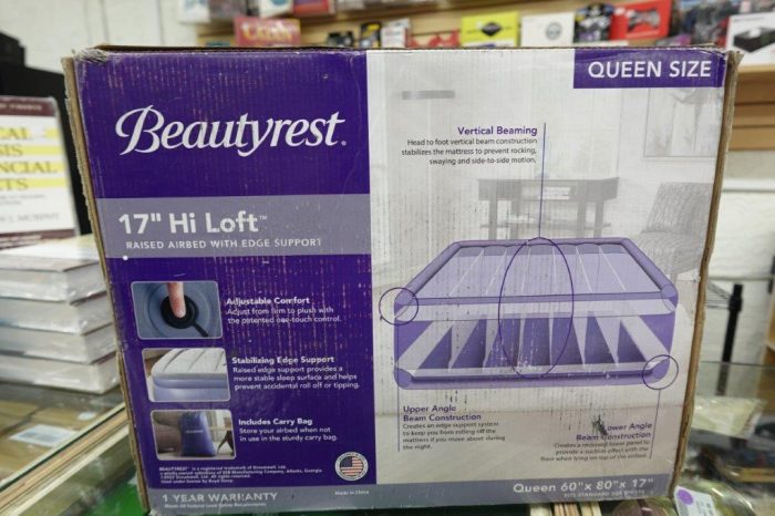 Queen Size 17" Beautyrest Air Mattress with External Pump - Image 4