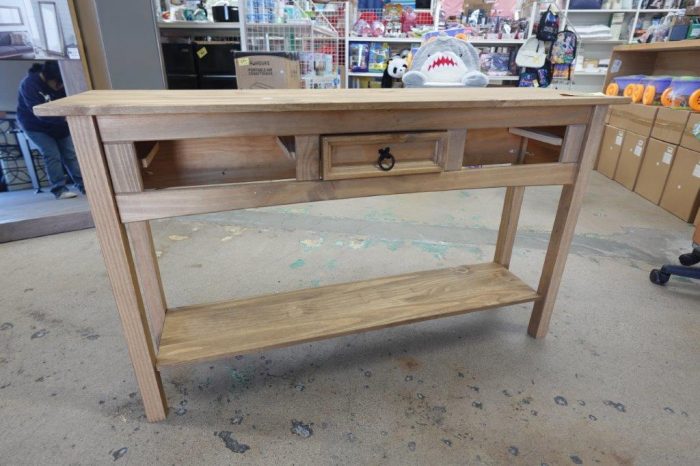 Solid Wood Farmhouse Entryway Table - Image 2