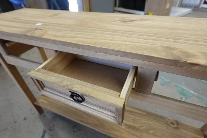 Solid Wood Farmhouse Entryway Table - Image 6