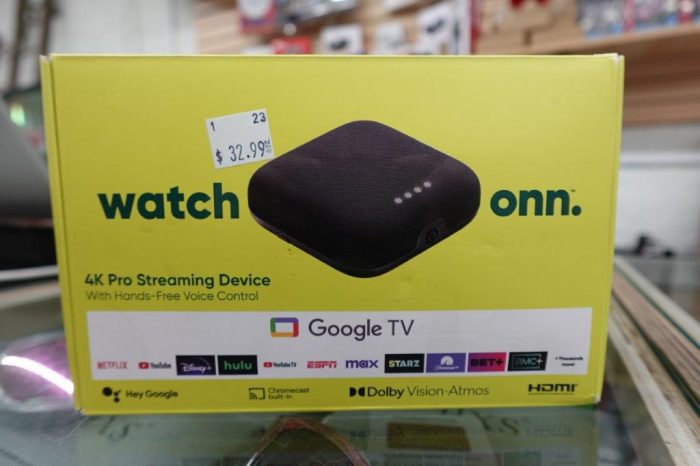 onn. 4K Dolby Streaming Media Player with Google TV - Image 3