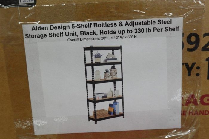 5 Tier Adjustable and Boltless Steel Storage Shelf - Image 3