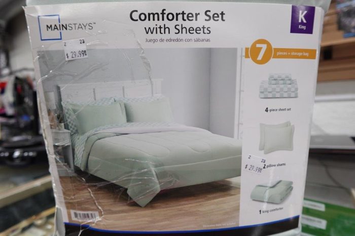 King Size 7 Piece Comforter Bed Set in Sage - Image 4