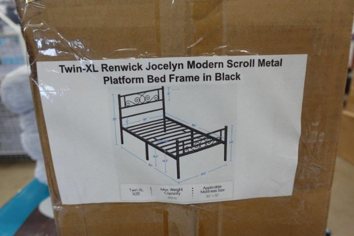 Twin XL Renwick Jocelyn Metal Platform Bed Frame - Image 4