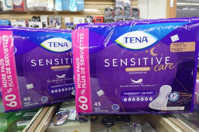 Women's TENA Overnight Incontinence / Postpartum Pads 45Ct - Image 2