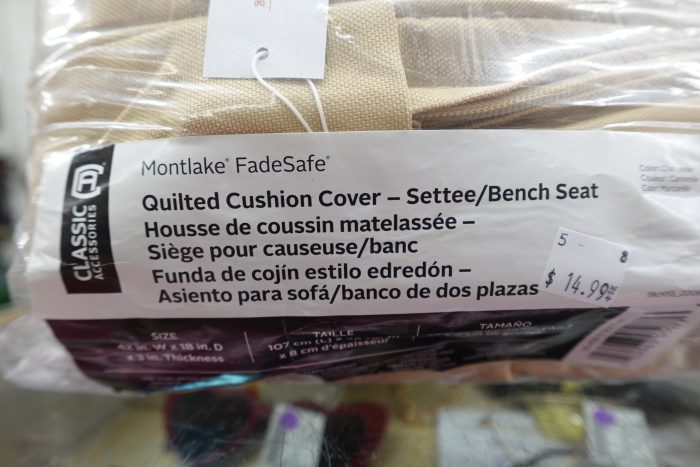 Montlake FadeSafe Water-Resistant Patio Bench Quilted Cushion Cover - Image 4