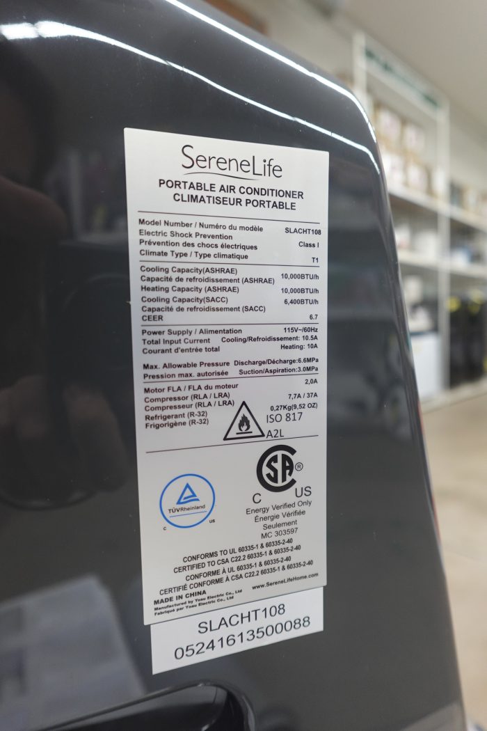 SereneLife Portable Air Conditioner with Built-in Dehumidifier - Image 6