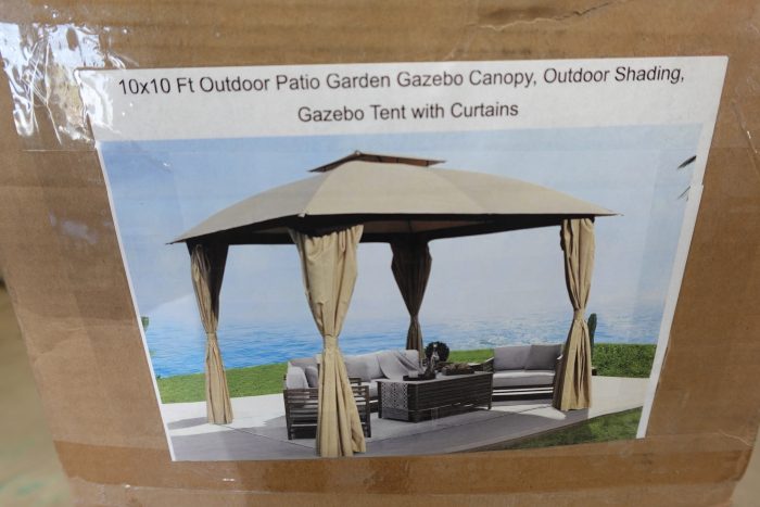 10' x10' Ajikgn Outdoor Patio Gazebo Tent with Curtains - Image 4