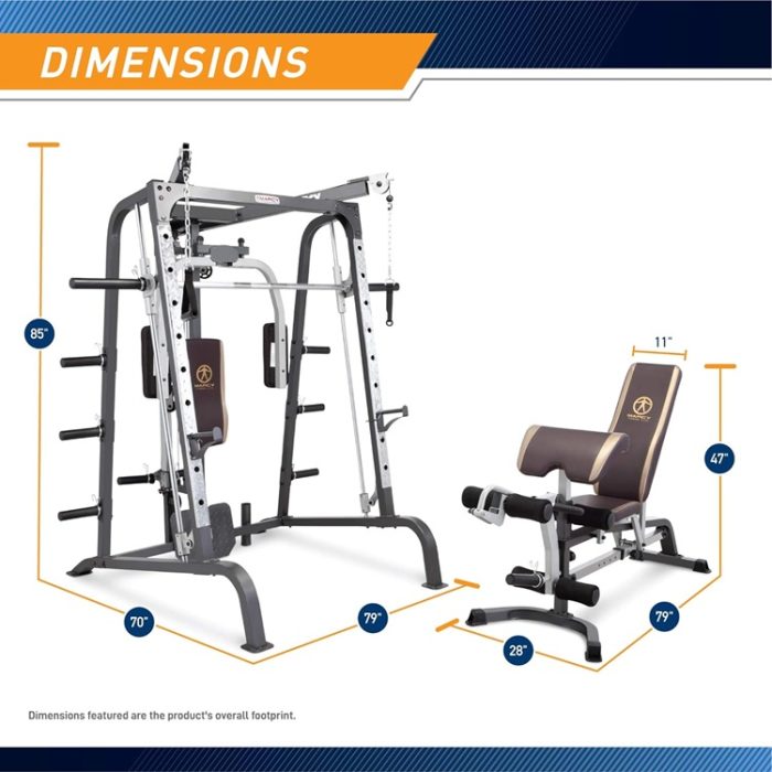 Marcy Pro Smith Cage Workout Machine Total Body Training Gym Exercise Rack - Image 2