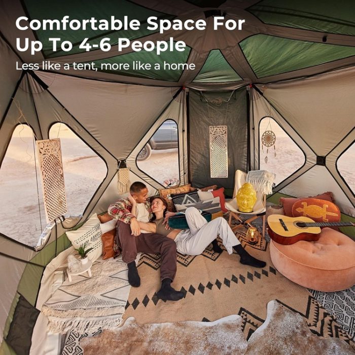 ACACIA Easy Setup XL Pop Up Camping Tent w/ 8 Windows and Footprint - Image 2
