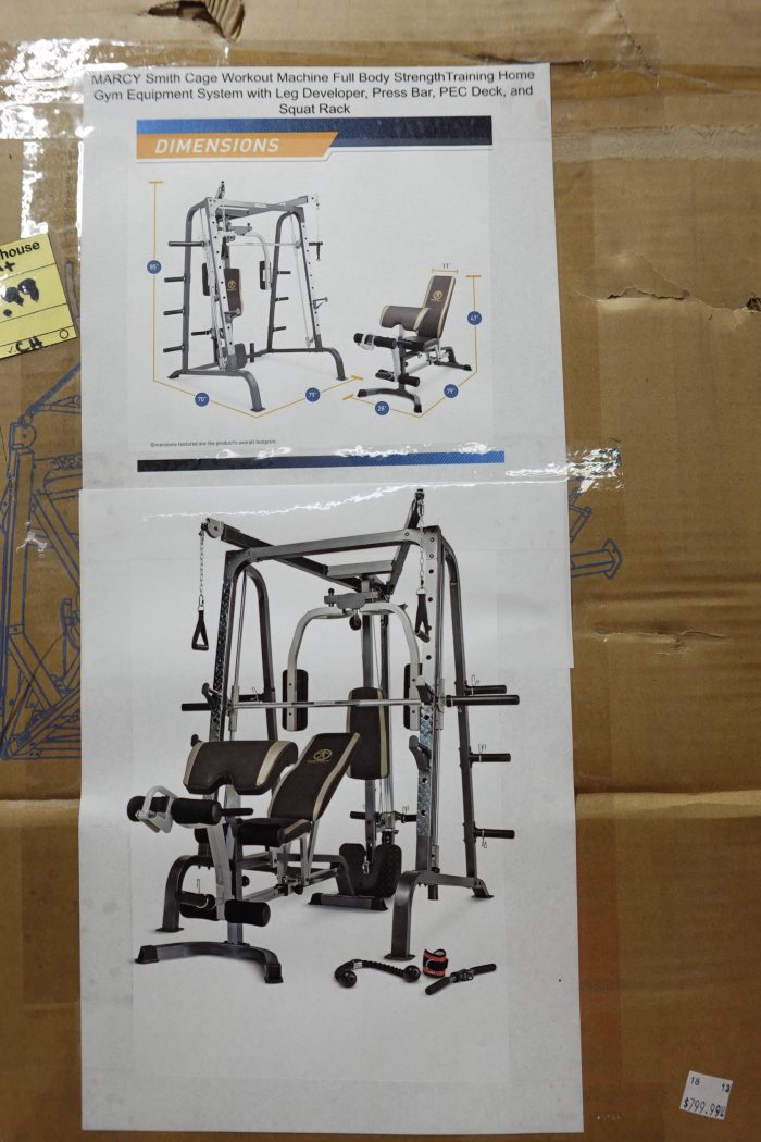 Marcy Pro Smith Cage Workout Machine Total Body Training Gym Exercise Rack - Image 6
