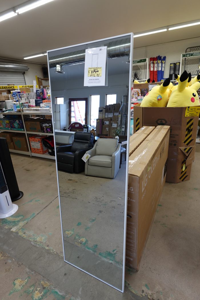 71" x 24" KIAYACI Full Length Floor Mirror in White - Image 3