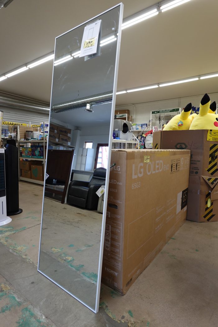71" x 24" KIAYACI Full Length Floor Mirror in White - Image 4