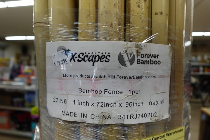 Backyard X-Scapes Natural Bamboo Fencing Decorative Fence Panel 1" D x 6 ' H x 8' L - Image 4