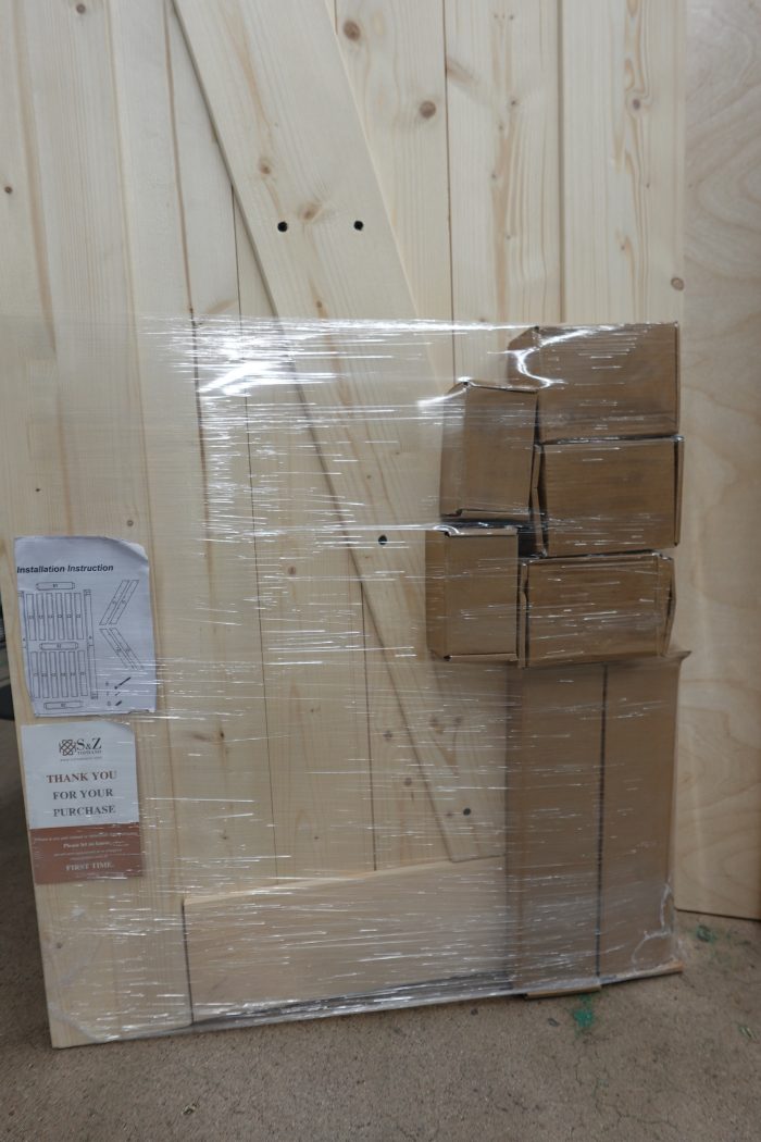24" x 84" S&Z TOPHAND Double Unfinished Sliding Barn Door - Image 7