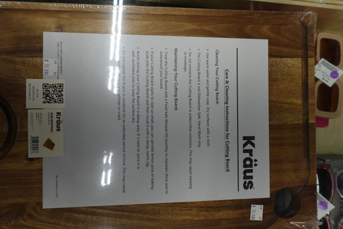 Kraus Solid Bamboo Cutting Board for Workstation Kitchen Sink - Image 3