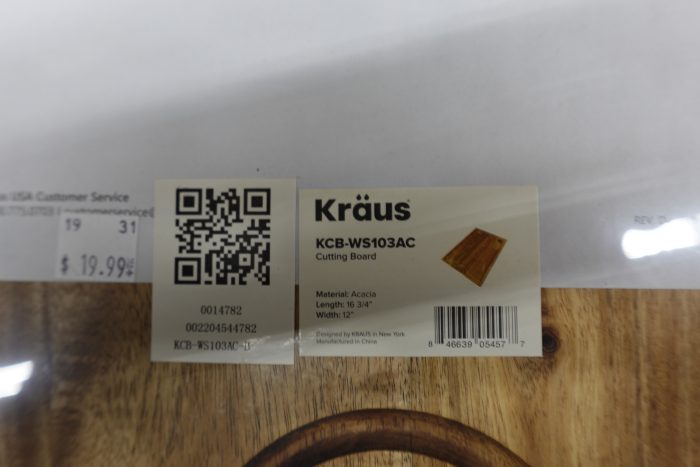 Kraus Solid Bamboo Cutting Board for Workstation Kitchen Sink - Image 5