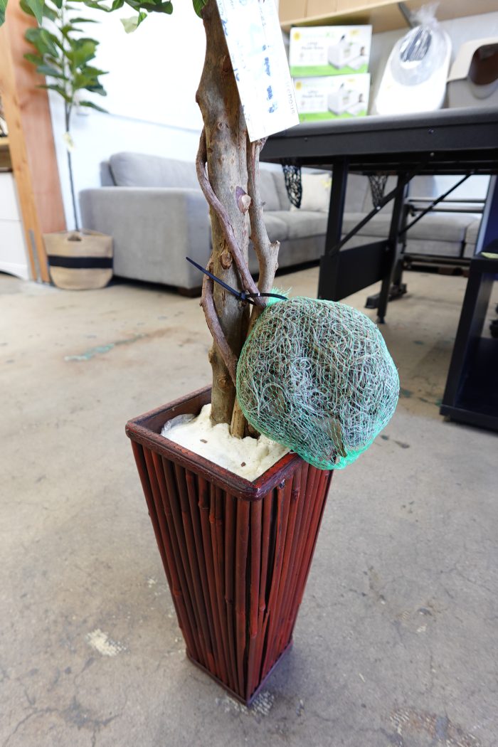 5.5ft Nearly Natural Artificial Ficus Tree with Bamboo Planter - Image 5