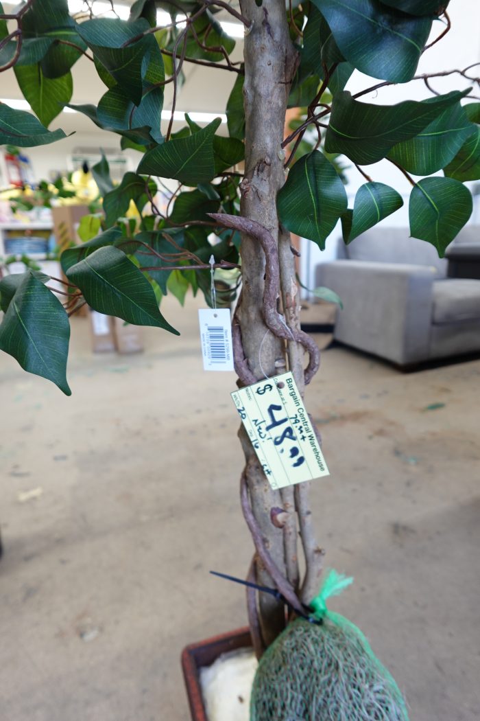 5.5ft Nearly Natural Artificial Ficus Tree with Bamboo Planter - Image 6