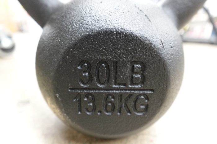 30lb Solid Cast Iron Single Kettlebell Weight - Image 3
