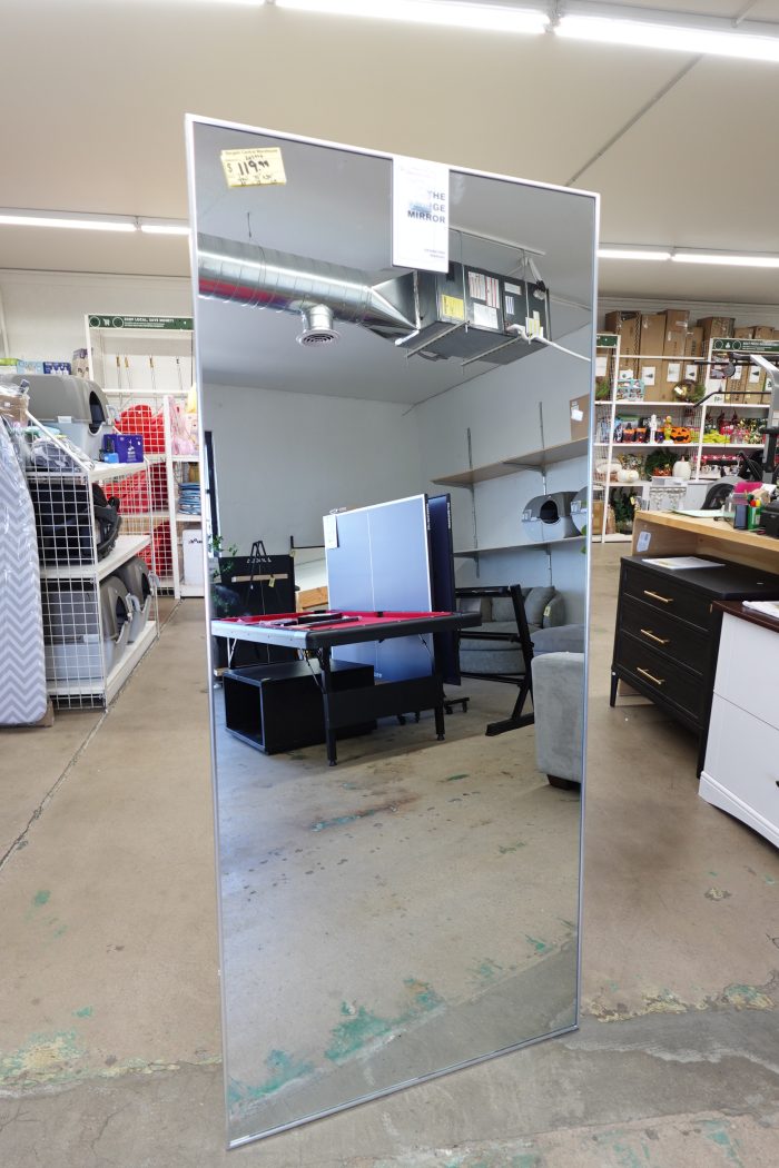 70" x 30" NeuType Silver Framed Full Length Standing / Mounted Mirror - Image 2