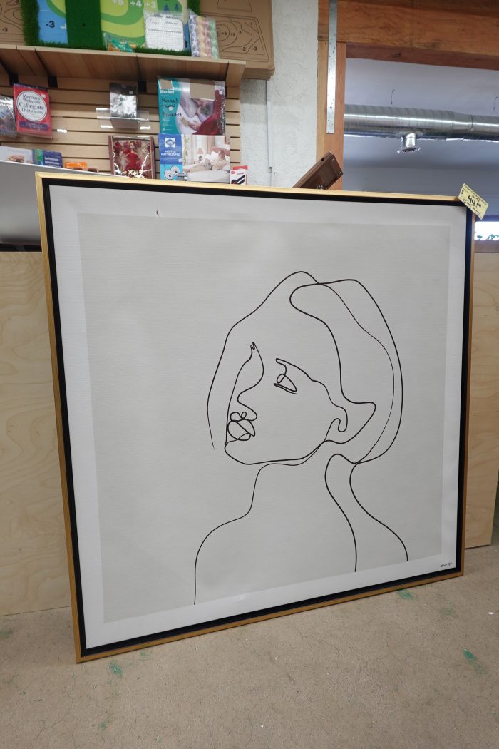 42" x 42" The Oliver Gal Artist Co. 'She Thinks in Contour' Framed Canvas Wall Art - Image 2