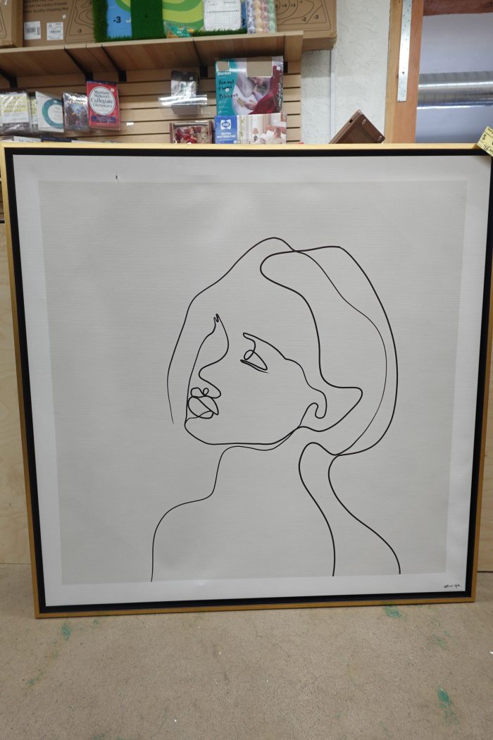 42" x 42" The Oliver Gal Artist Co. 'She Thinks in Contour' Framed Canvas Wall Art - Image 3