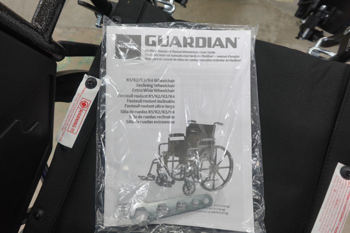 Medline Folding Manual Wheelchair with 16" Seat and Footrests - Image 7