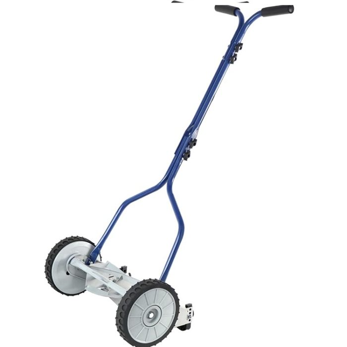 14-Inch 4-Blade Push Reel Lawn Mower - Blue