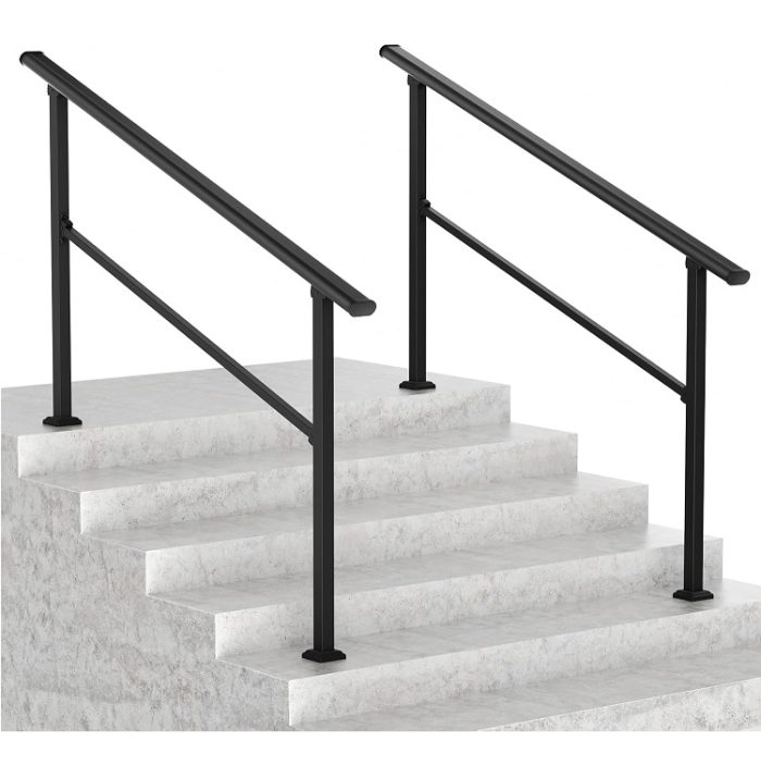 LOVMOR 2 Pack 5 Step Hand Rails for Outdoor Steps