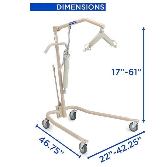 Invacare Lightweight Hydraulic Patient Lift 450 lb. Weight Capacity