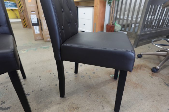 Set of 2 Alden Design Parson Faux Leather Dining Chairs - Image 3