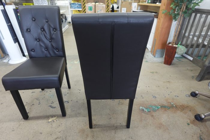 Set of 2 Alden Design Parson Faux Leather Dining Chairs - Image 4