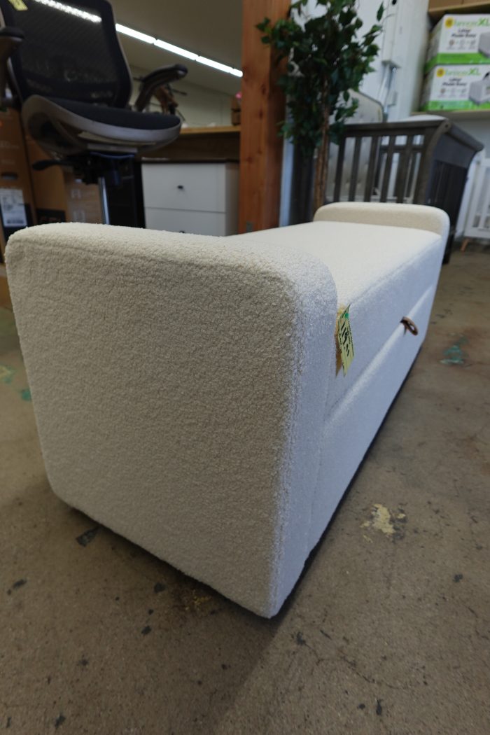 BH&G Springwood Boucle Side Storage Bench in Cream - Image 4