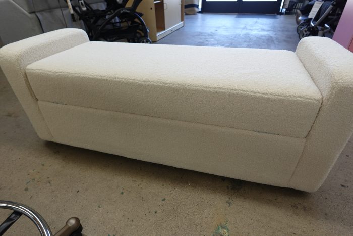 BH&G Springwood Boucle Side Storage Bench in Cream - Image 5