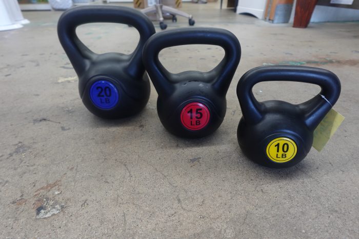 3 Pc BalanceFrom Wide Grip Kettlebell Weight Set 10lb, 15lb, 20lb - Image 2