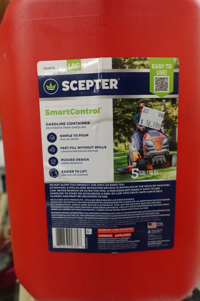 5 Gallon Scepter SmartControl Enhance Fuel Gas Can FSCG572 - Image 4