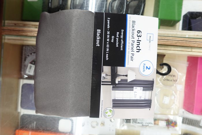30" x 63" Mainstays Solid Blackout Curtain Panel Pair in Charcoal - Image 3