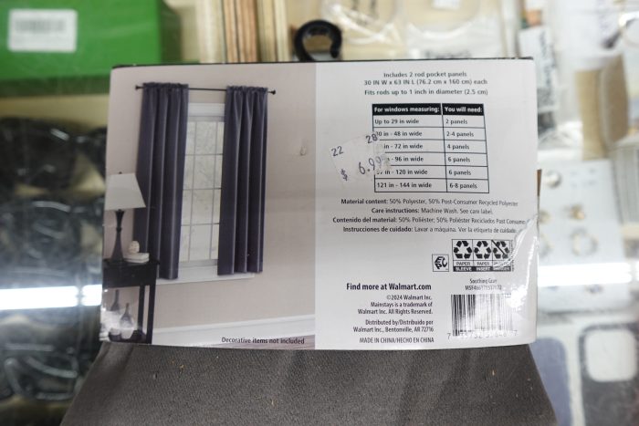 30" x 63" Mainstays Solid Blackout Curtain Panel Pair in Charcoal - Image 5