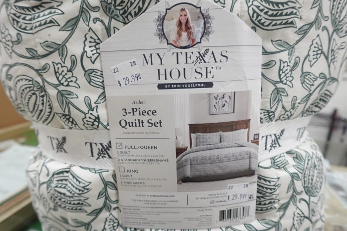 Full / Queen Size 3-Piece My Texas House Arden Dusty Green Floral Quilt Bed Set - Image 3
