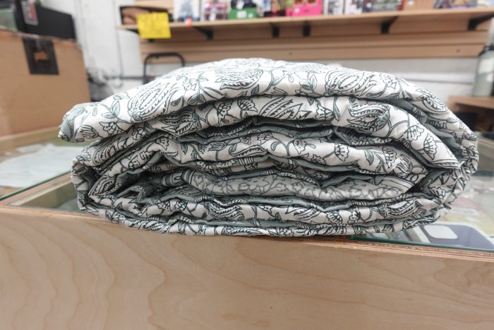 Full / Queen Size 3-Piece My Texas House Arden Dusty Green Floral Quilt Bed Set - Image 4