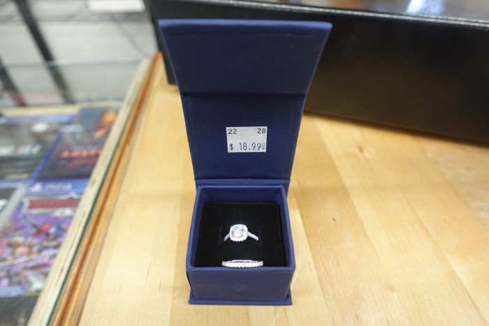 Size 5 SFTING Sterling Silver Halo Wedding Ring Set for Women - Image 2