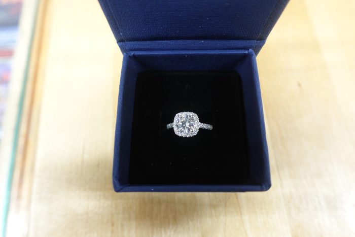 Size 5 SFTING Sterling Silver Halo Wedding Ring Set for Women - Image 3