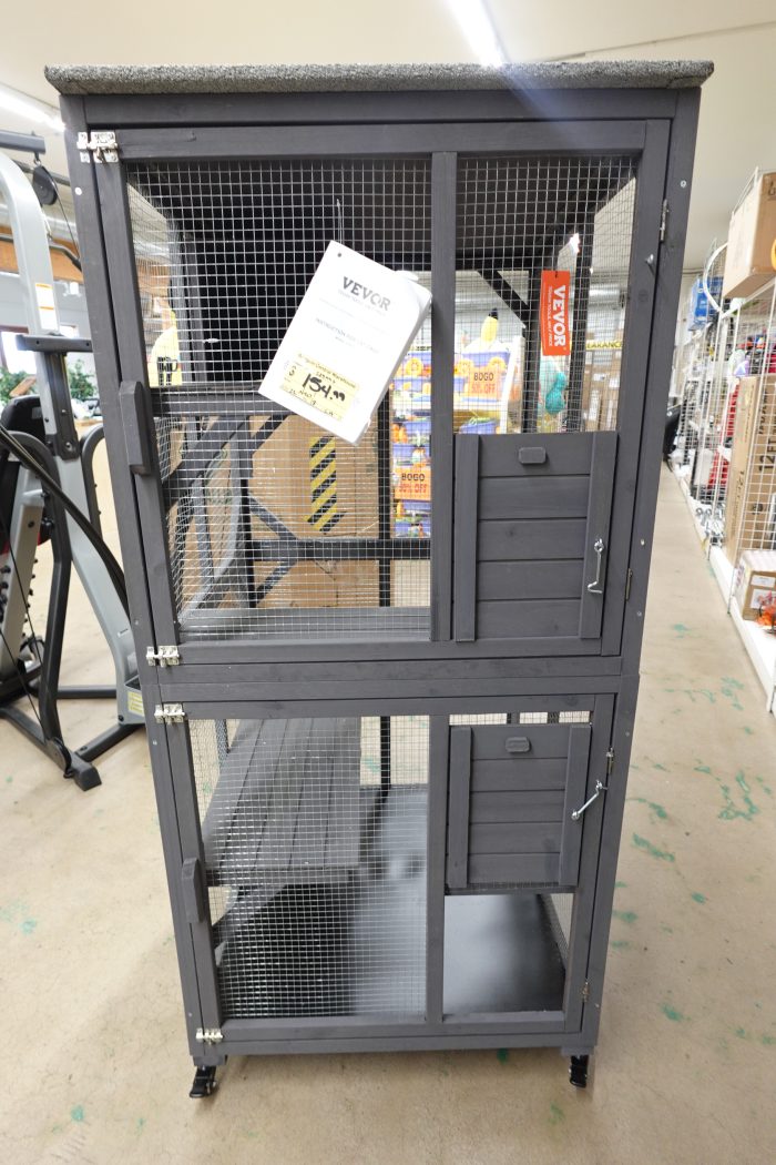 3-Tier VEVOR Outdoor Cat Playpen / Catio with Wheels, Windows and Doors - Image 3
